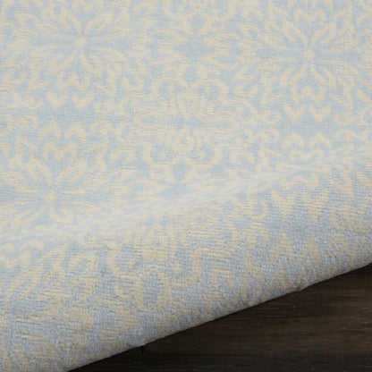 Nourison - Jubilant JUB06 Light Blue 23in x 73in Low-pile Hallway Rug - JUB06-99446478436 veiw 2