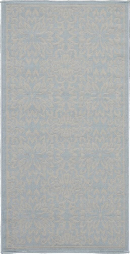 Nourison - Jubilant 2 x 4 Small Light Blue Floral Area Rug - JUB06-99446478429 veiw 1