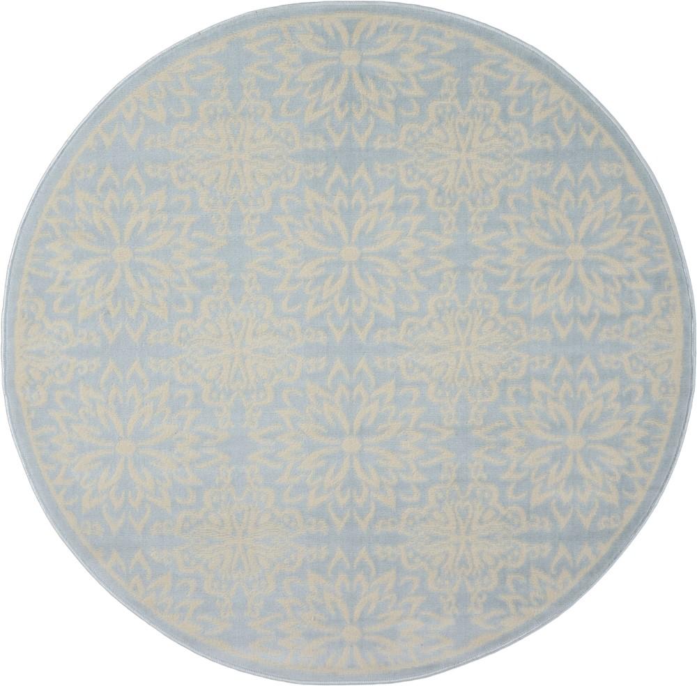 Nourison - Jubilant JUB06 Light Blue 53in x Round Beach Area Rug - JUB06-99446478450 veiw 1