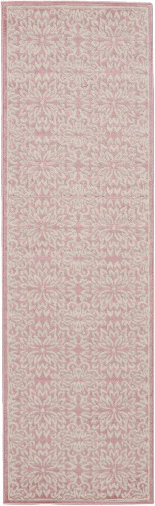 Nourison - Jubilant JUB06 Pink 23in x 73in Low-pile Hallway Rug - JUB06-99446478528 veiw 1