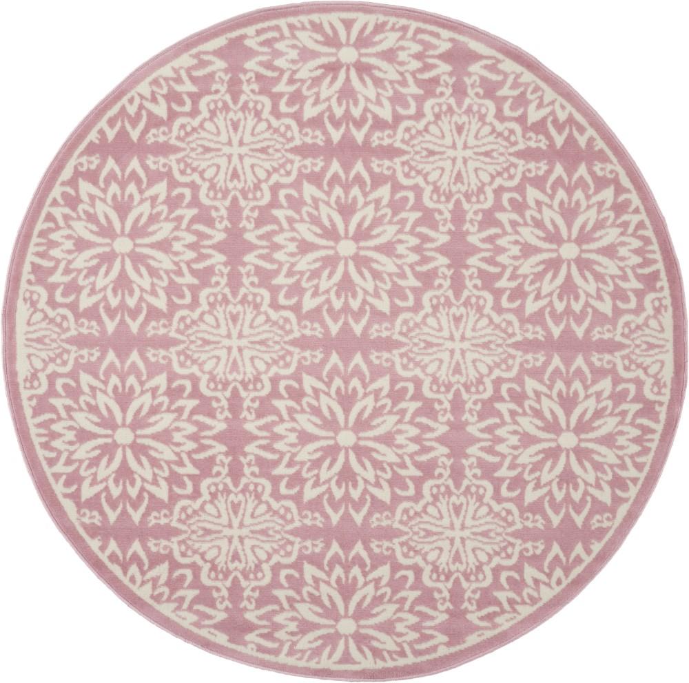 Nourison - Jubilant JUB06 Pink 53in x Round Beach Area Rug - JUB06-99446478542 veiw 1