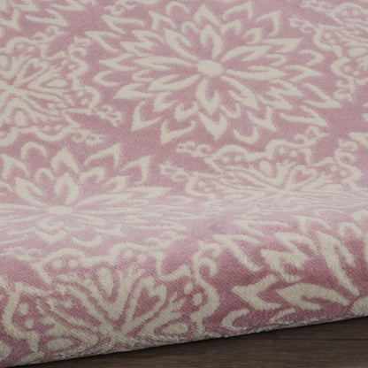 Nourison - Jubilant JUB06 Pink 53in x Round Beach Area Rug - JUB06-99446478542 veiw 2