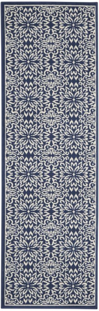 Nourison - Jubilant 23in x 73in Navy Ivory Transitional Area Rug - JUB06-99446777270 veiw 1