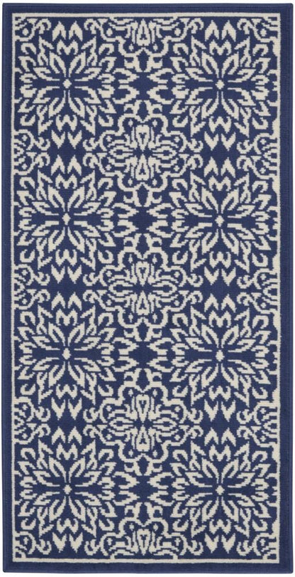 Nourison - Jubilant 2 x 4 Navy Ivory Transitional Area Rug - JUB06-99446777263 veiw 1