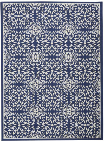 Nourison - Jubilant 53in x 73in Navy Ivory Transitional Area Rug - JUB06-99446777355 veiw 1