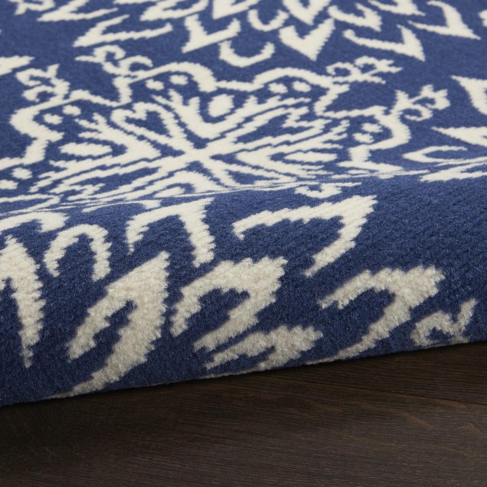 Nourison - Jubilant 53in x Round Navy Ivory Transitional Area Rug - JUB06-99446777348 veiw 2