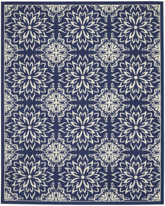 Nourison - Jubilant 710in x 910in Navy Ivory Transitional Area Rug - JUB06-99446777409 veiw 1