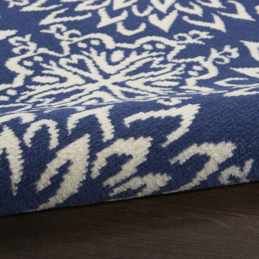 Nourison - Jubilant 710in x 910in Navy Ivory Transitional Area Rug - JUB06-99446777409 veiw 2