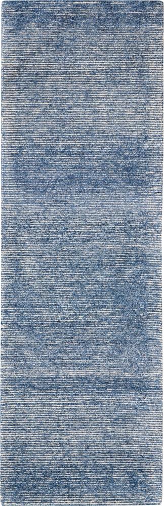 Nourison - Weston WES01 Blue 23in x 76in Textured Hallway Rug - WES01-99446010315 veiw 1