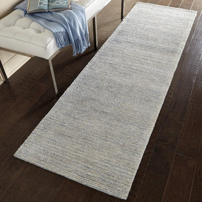 Nourison - Weston WES01 Light Blue 23in x 76in Textured Hallway Rug - WES01-99446008244 veiw 2