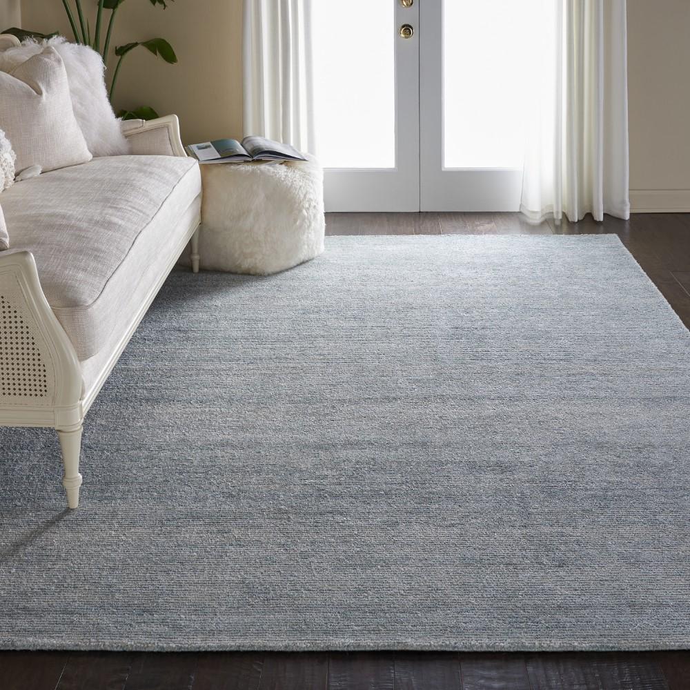 Nourison - Weston WES01 Light Blue 8 x 106in Oversized Textured Rug - WES01-99446008695 veiw 2