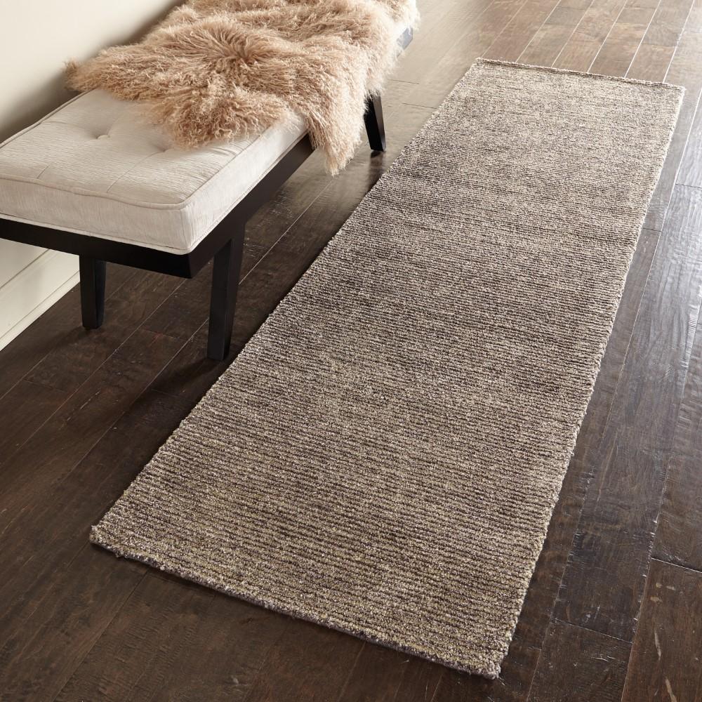 Nourison - Weston WES01 Grey 23in x 76in Textured Hallway Rug - WES01-99446009340 veiw 2