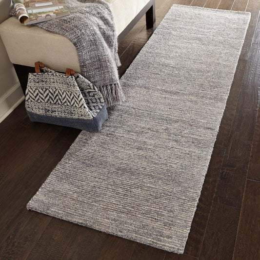 Nourison - Weston WES01 Grey 23in x 76in Textured Hallway Rug - WES01-99446006998 veiw 2