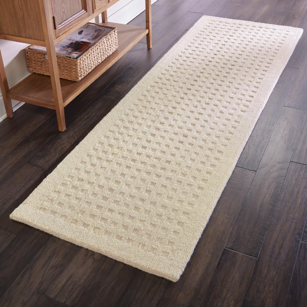Nourison - Marana MNN01 White 23in x 8 Wool Hallway Rug - MNN01-99446400048 veiw 2