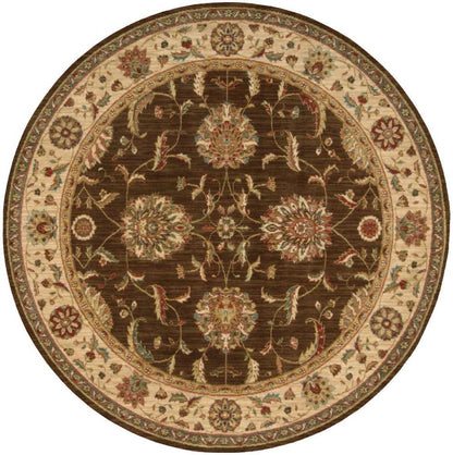 Nourison - Living Treasures LI04 Brown 510in x Round Area Rug - LI04-99446673978_CLOSEOUT veiw 1