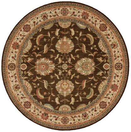 Nourison - Living Treasures LI04 Brown 710in x Round Rug - LI04-99446675149_CLOSEOUT veiw 1