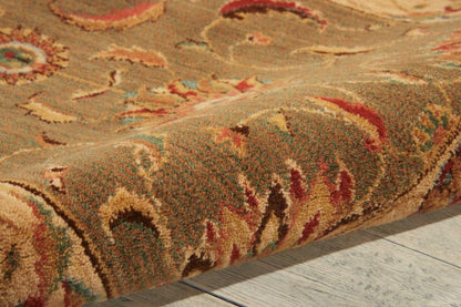 Nourison - Living Treasures LI04 Green 26in x 12 Hallway Rug - LI04-99446670281_CLOSEOUT veiw 2