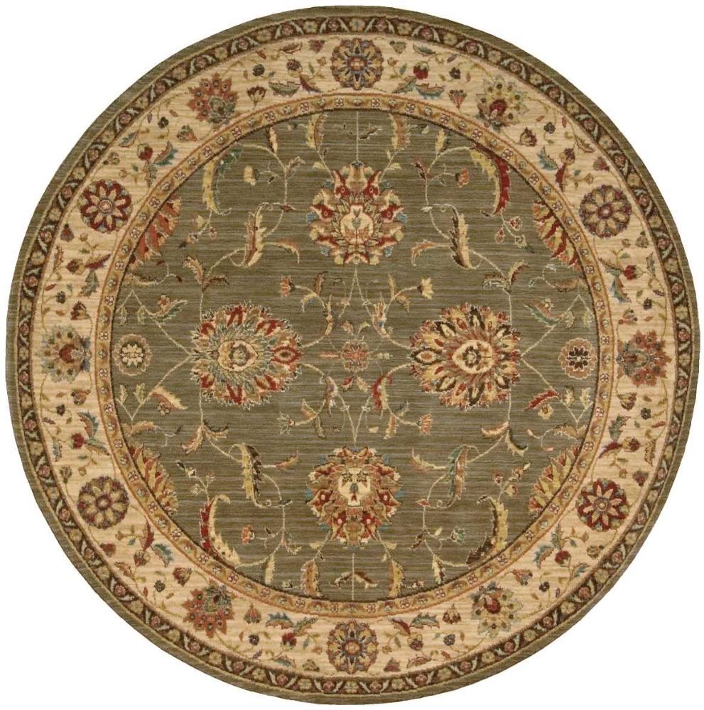 Nourison - Living Treasures LI04 Green 510in x Round Area Rug - LI04-99446673701_CLOSEOUT veiw 1