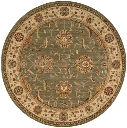 Nourison - Living Treasures LI04 Green 710in x Round Rug - LI04-99446674876_CLOSEOUT veiw 1