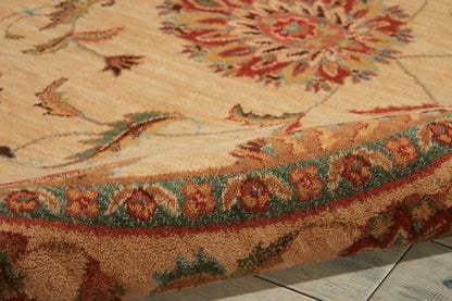 Nourison - Living Treasures LI04 Beige and Red 510in x Round Area Rug - LI04-99446181817_CLOSEOUT veiw 2