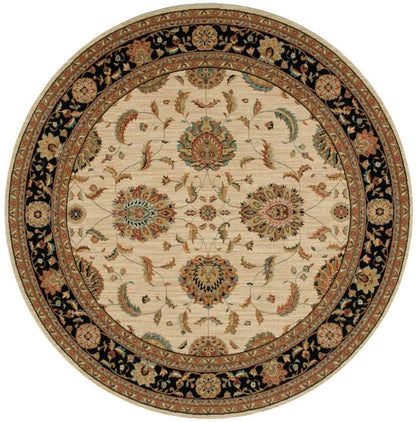 Nourison - Living Treasures LI04 Beige Multicolor 710in x Round Rug - LI04-99446675057_CLOSEOUT veiw 1