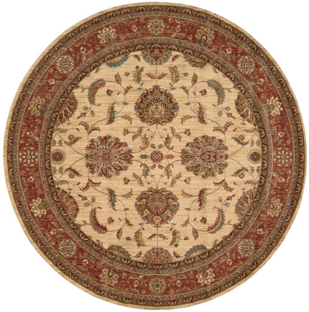 Nourison - Living Treasures LI04 Beige Multicolor 510in x Round Area Rug - LI04-99446673794_CLOSEOUT veiw 1