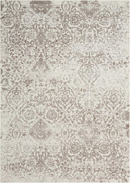 Nourison - Damask DAS06 White 5x7 Vintage Area Rug - DAS06-99446349828 veiw 1