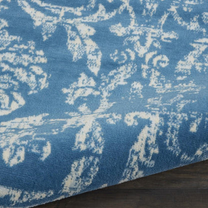 Nourison - Jubilant JUB09 Blue 23in x 73in Low-pile Hallway Rug - JUB09-99446478665 veiw 2