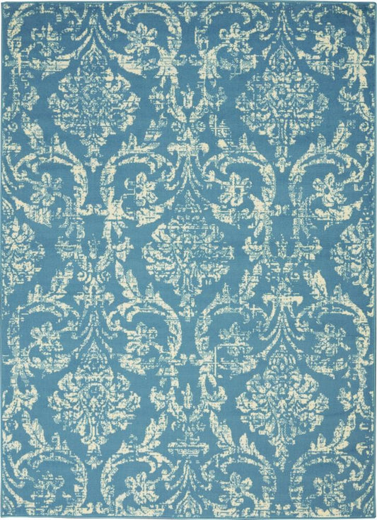 Nourison - Jubilant JUB09 Blue 4x6 Farmhouse Area Rug - JUB09-99446478689 veiw 1