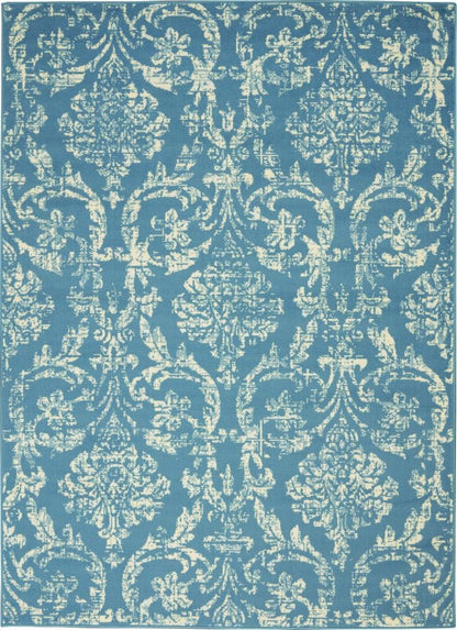 Nourison - Jubilant JUB09 Blue 6x9 Farmhouse Area Rug - JUB09-99446478719 veiw 1