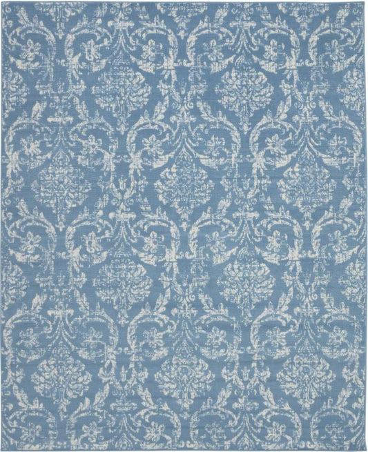 Nourison - Jubilant JUB09 Blue 710in x 910in Large Low-pile Rug - JUB09-99446478726 veiw 1