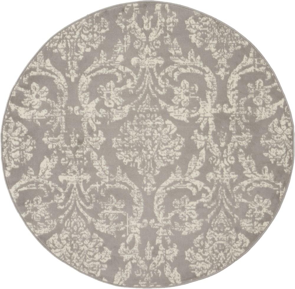 Nourison - Jubilant JUB09 Bone 53in x Round Farmhouse Area Rug - JUB09-99446478924 veiw 1