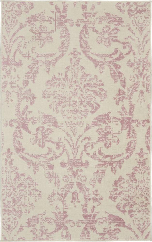 Nourison - Jubilant 3x5 White and Pink Area Rug - JUB09-99446764287 veiw 1