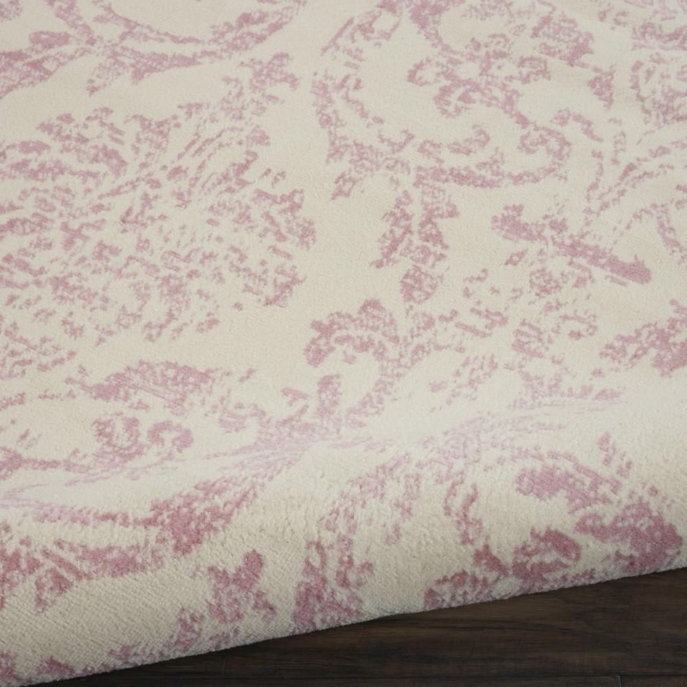 Nourison - Jubilant JUB09 White and Pink 710in x 910in Large Low-pile Rug - JUB09-99446478870 veiw 2