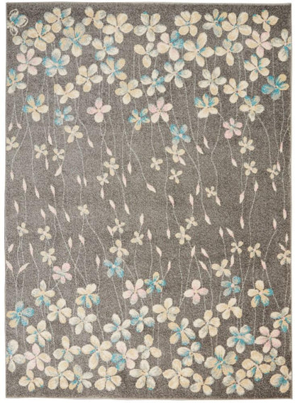 Nourison - Tranquil TRA04 Bone 4x6 Floral Area Rug - TRA04-99446484550 veiw 1