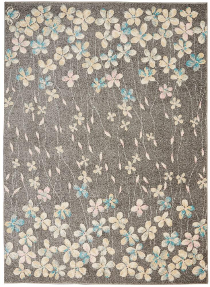Nourison - Tranquil TRA04 Bone 53in x 73in Floral Area Rug - TRA04-99446484574 veiw 1