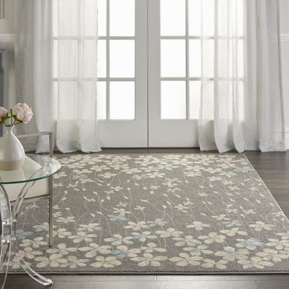 Nourison - Tranquil TRA04 Bone 6x9 Floral Area Rug - TRA04-99446484581 veiw 2