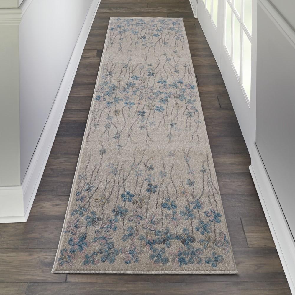 Nourison - Tranquil TRA04 Ivory White 23in x 73in Hallway Rug - TRA04-99446483782 veiw 2