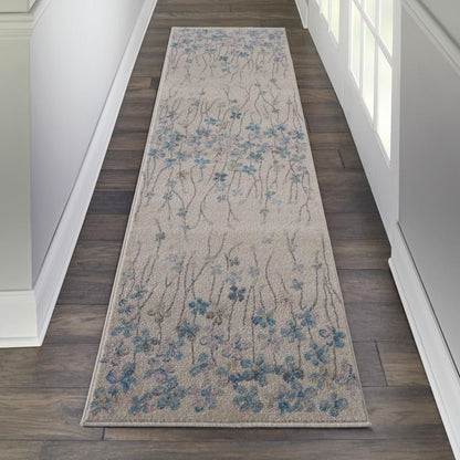 Nourison - Tranquil TRA04 Ivory White 23in x 73in Hallway Rug - TRA04-99446483782 veiw 2