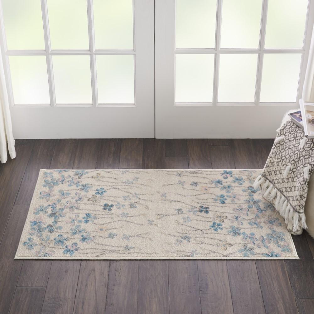 Nourison - Tranquil 2x4 Ivory White Floral Small Rug - TRA04-99446484772 veiw 3
