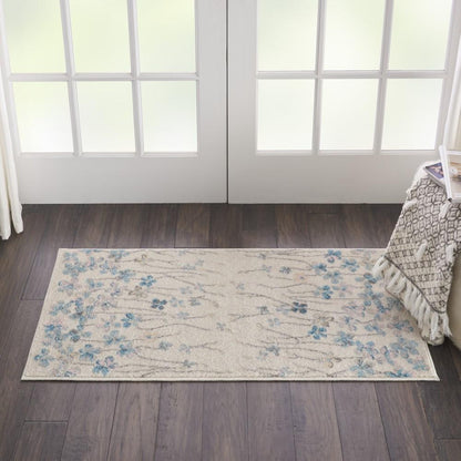 Nourison - Tranquil 2x4 Ivory White Floral Small Rug - TRA04-99446484772 veiw 3