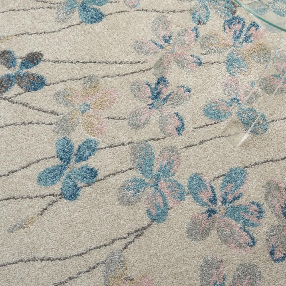 Nourison - Tranquil TRA04 Ivory White 4x6 Floral Area Rug - TRA04-99446484802 veiw 3