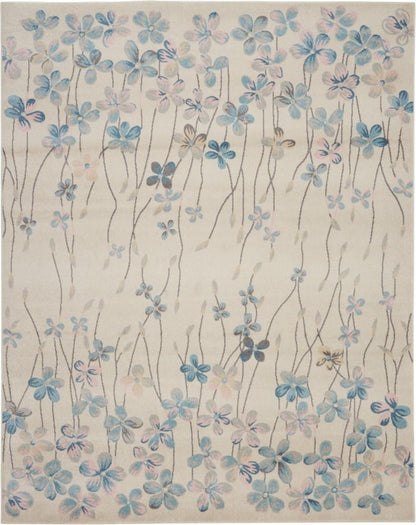 Nourison - Tranquil TRA04 Ivory White 810in x 1110in Oversized Rug - TRA04-99446484857 veiw 1