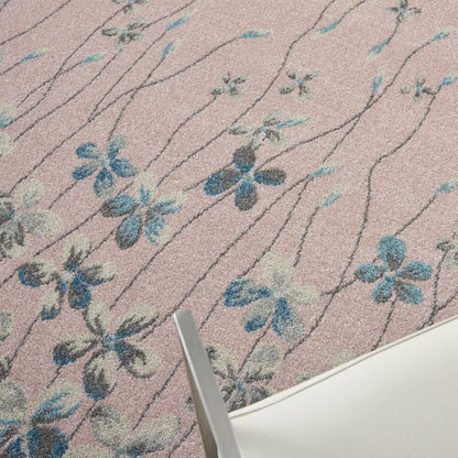 Nourison - Tranquil TRA04 Pink 53in x 73in Floral Area Rug - TRA04-99446484680 veiw 3