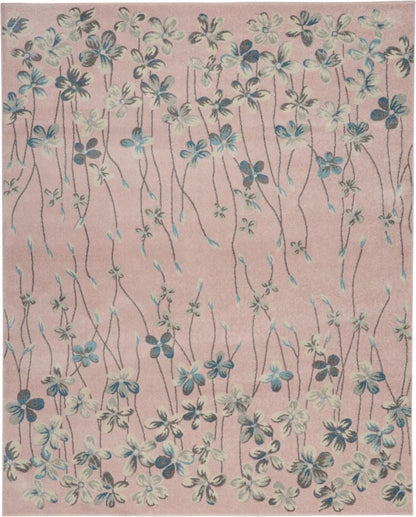 Nourison - Tranquil TRA04 Pink 8x10 Large Rug - TRA04-99446484741 veiw 1