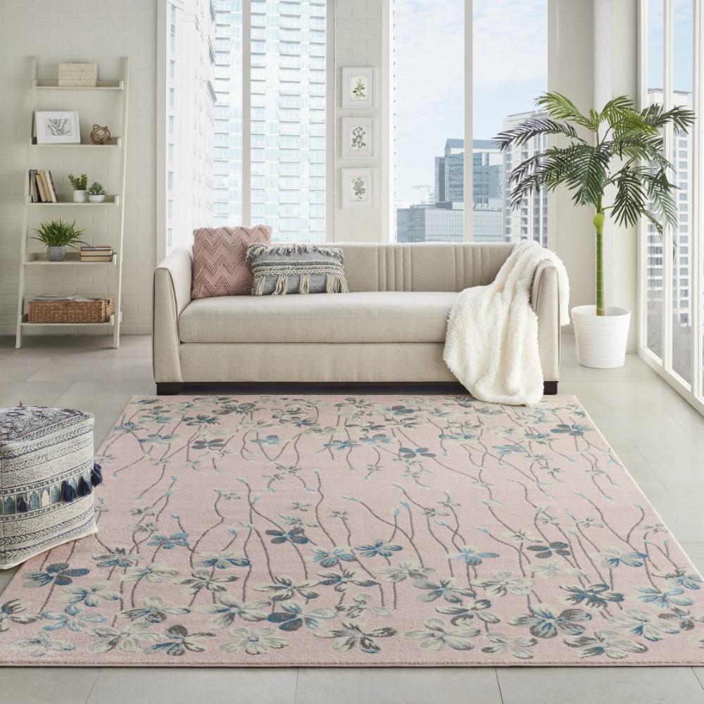 Nourison - Tranquil TRA04 Pink 8x10 Large Rug - TRA04-99446484741 veiw 2