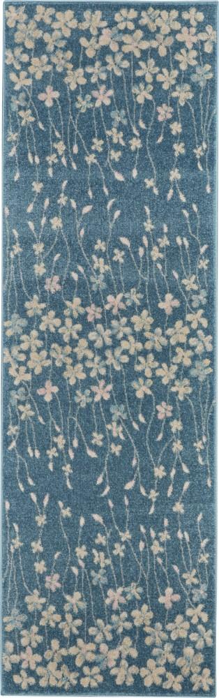 Nourison - Tranquil TRA04 Turquoise Blue 23in x 73in Hallway Rug - TRA04-99446485823 veiw 1