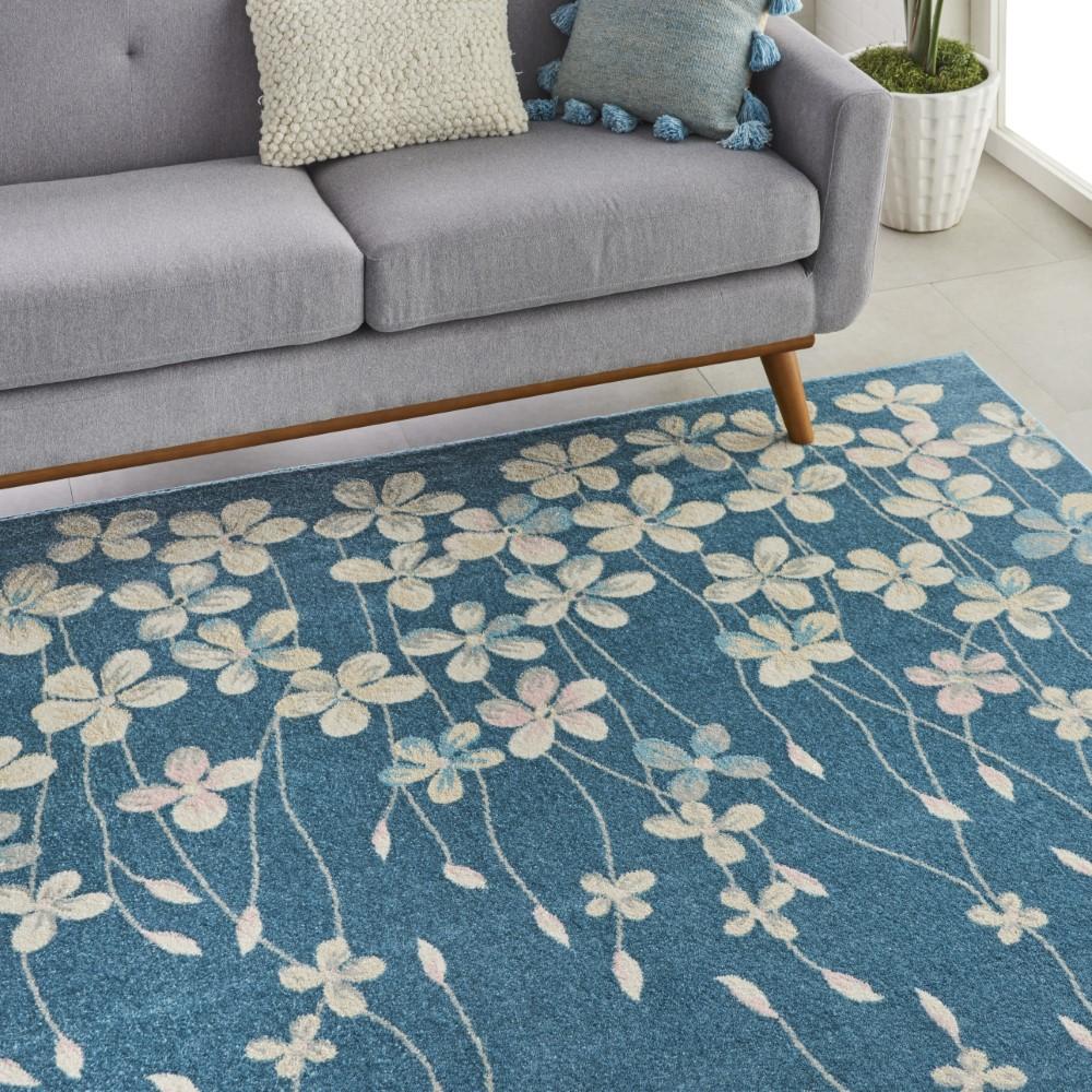 Nourison - Tranquil TRA04 Turquoise Blue 810in x 1110in Oversized Rug - TRA04-99446484956 veiw 3