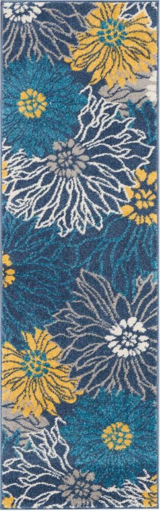 Nourison - Passion PSN17 Blue 110in x 6 Hallway Rug - PSN17-99446403032 veiw 1