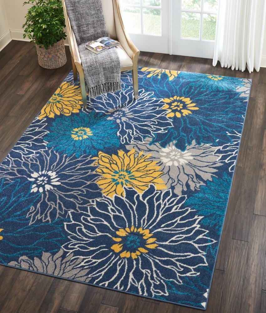Nourison - Passion PSN17 Blue 67in x 96in Large Rug - PSN17-99446403094 veiw 2